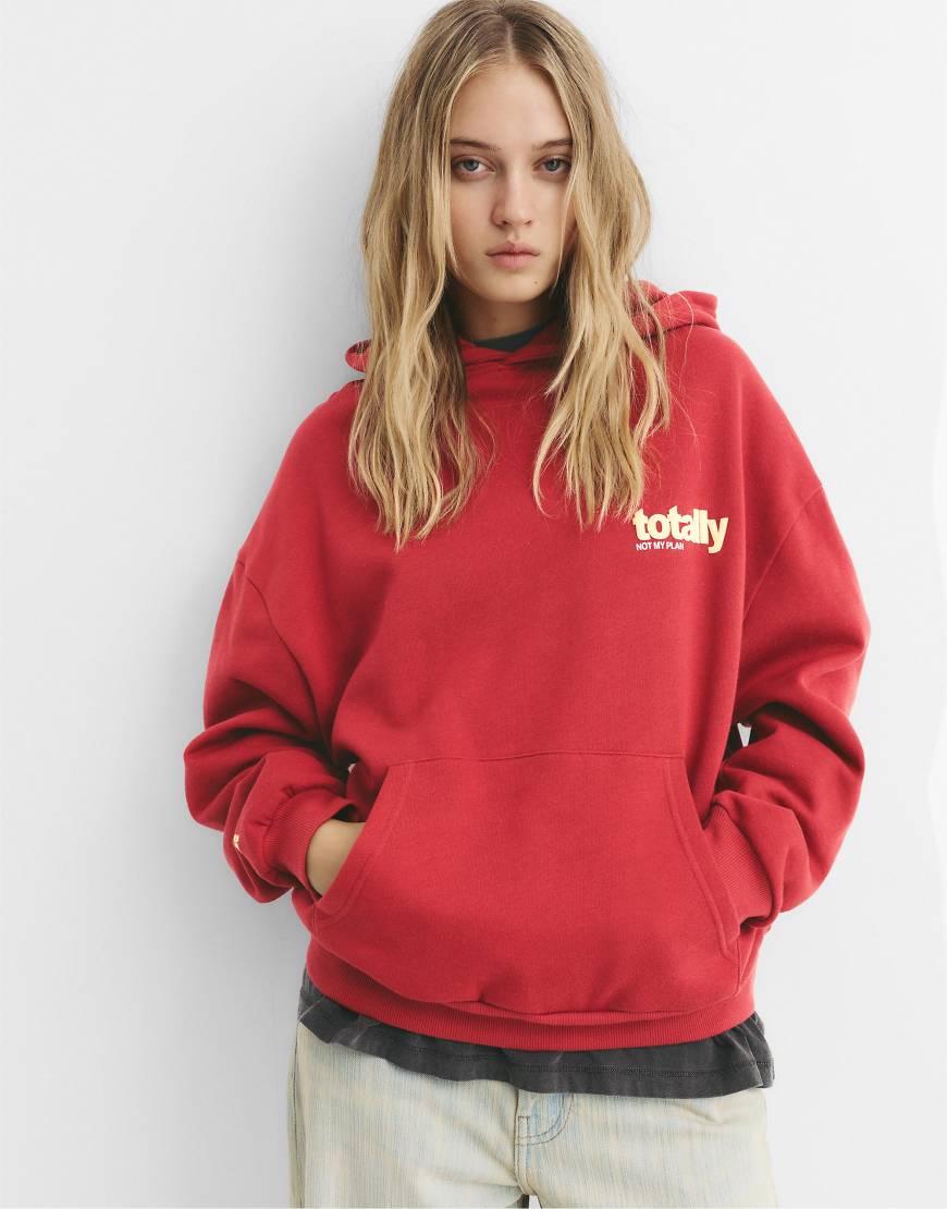 Pull & Bear - Kapuzenpullover in Rot von Pull & Bear