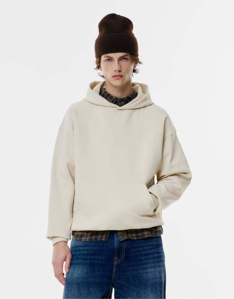 Pull & Bear - Kapuzenpullover in Wollweiß von Pull & Bear