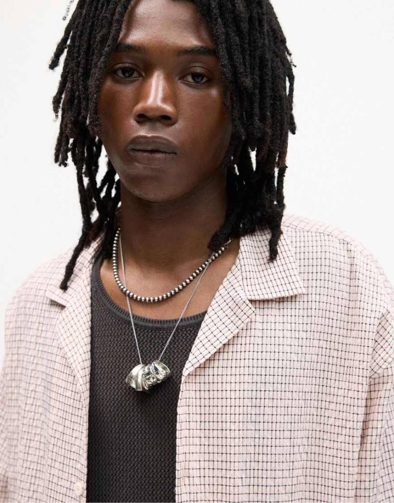 Pull & Bear - Kariertes kurzärmliges Hemd in Rot Pull & Bear - Kariertes kurzärmliges Hemd in Rot von Pull & Bear