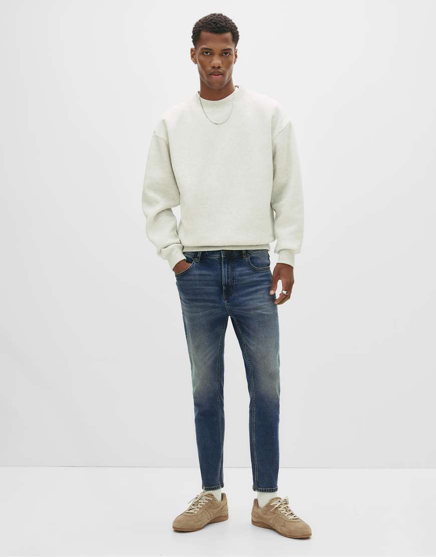 Pull & Bear - Karotten-Jeans in verwaschenem Marineblau von Pull & Bear