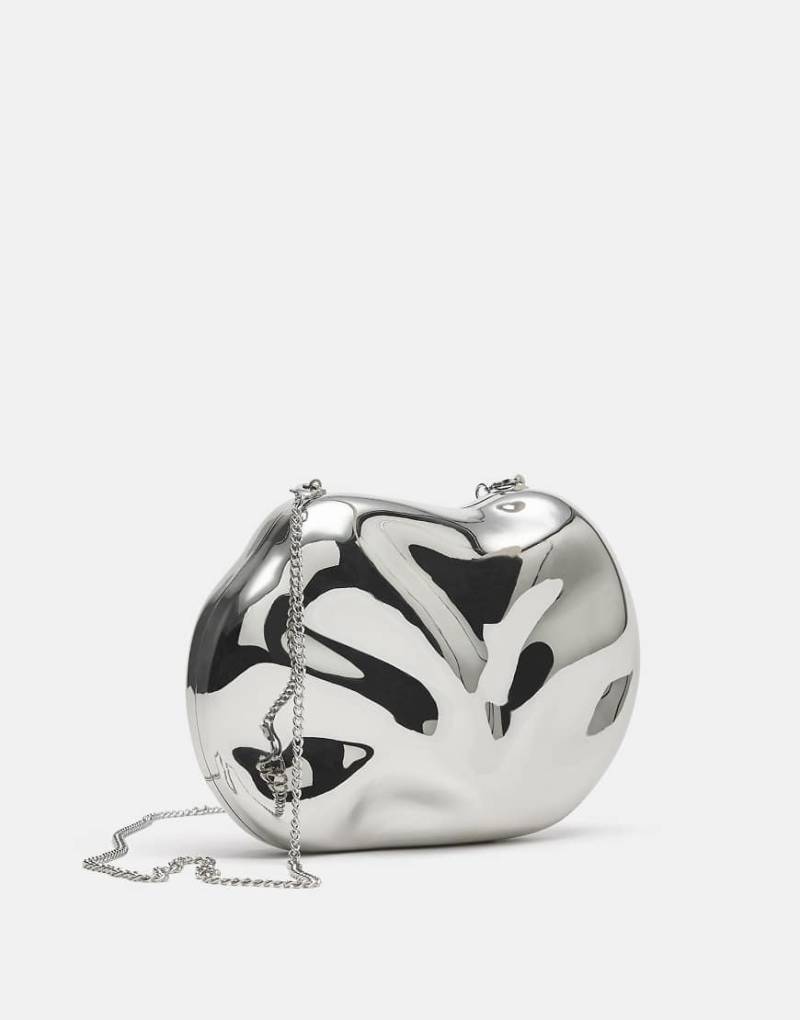 Pull & Bear - Kastenförmige Tasche in Silber-Bunt von Pull & Bear