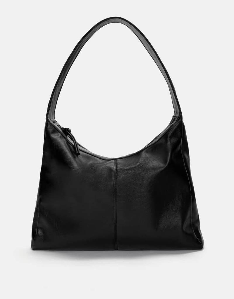 Pull & Bear - Kunstleder-Shopper in Schwarz von Pull & Bear