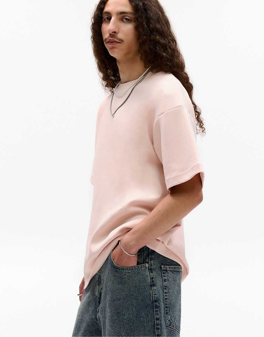 Pull & Bear - Kurzärmeliges Sweatshirt in Rosa von Pull & Bear