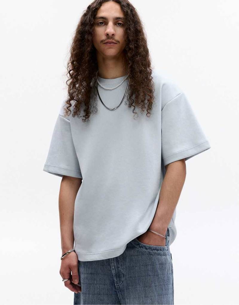 Pull & Bear - Kurzärmliges Sweatshirt in Himmelblau von Pull & Bear