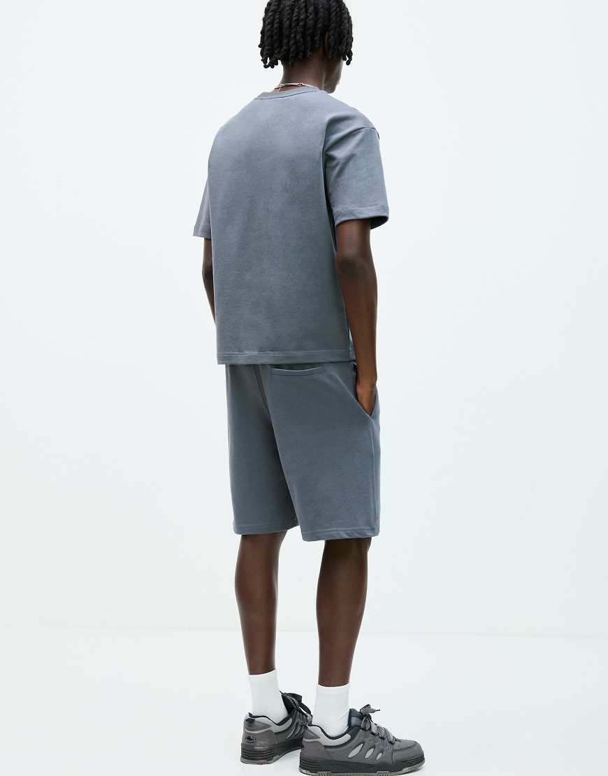 Pull & Bear - Kurzärmliges Sweatshirt in Blau mit „STWD"-Print von Pull & Bear