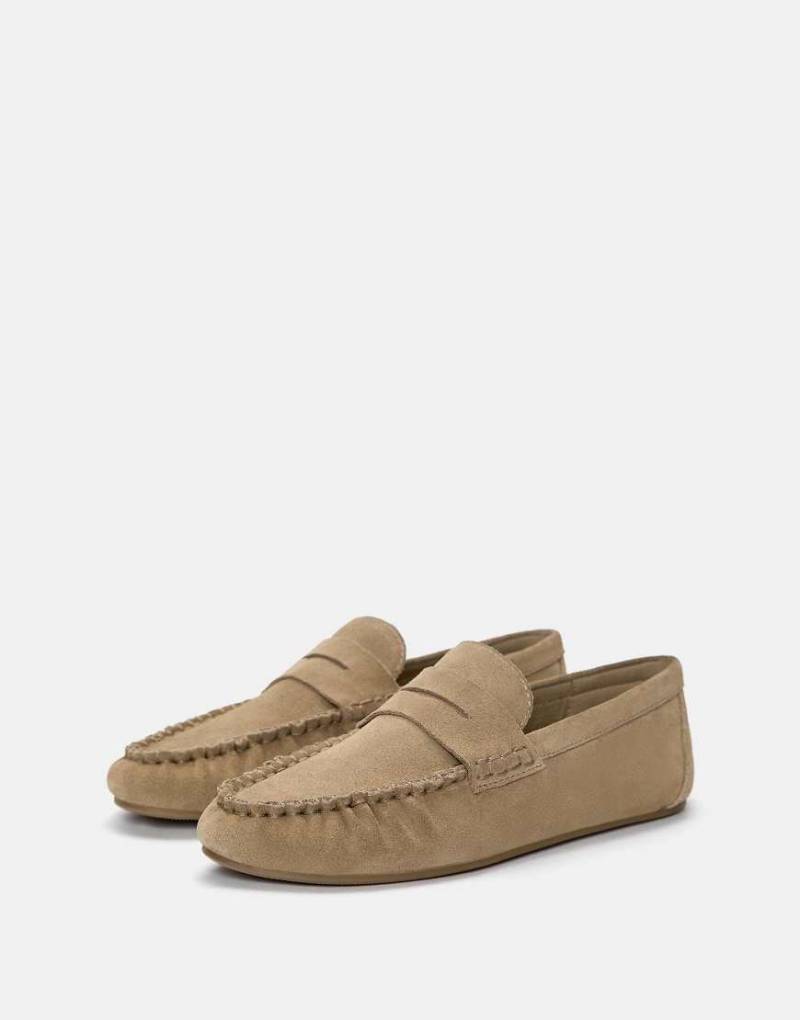 Pull & Bear - Loafer aus Leder in Braun-Brown von Pull & Bear