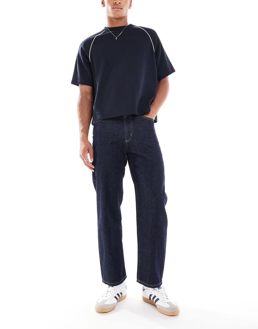 Pull & Bear - Locker geschnittene Jeans in Indigoblau von Pull & Bear