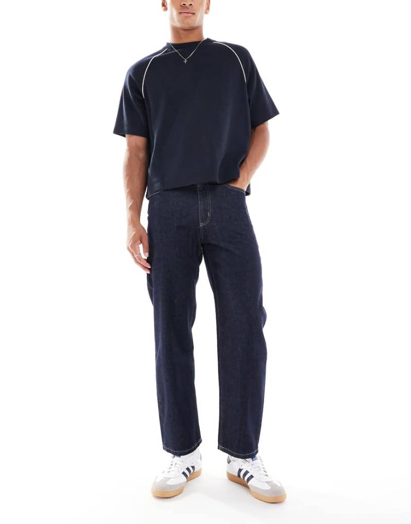 Pull & Bear - Locker geschnittene Jeans in Indigoblau von Pull & Bear