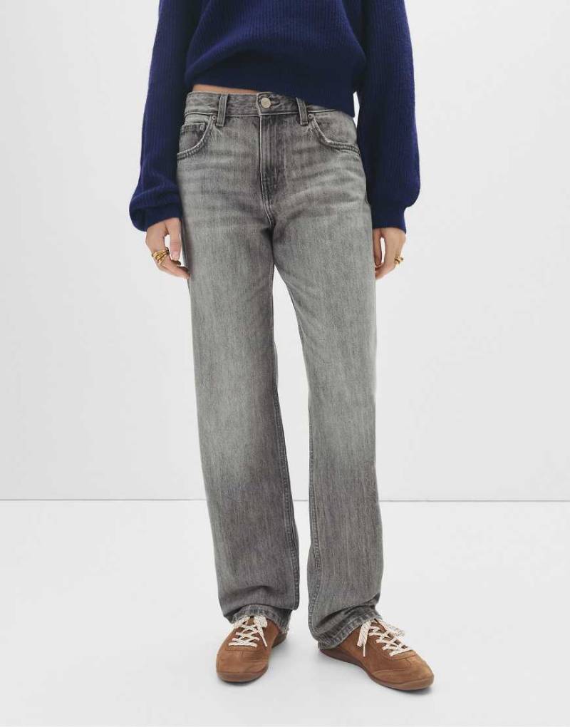Pull & Bear - Lockere Oversize-Jeans in Grau von Pull & Bear