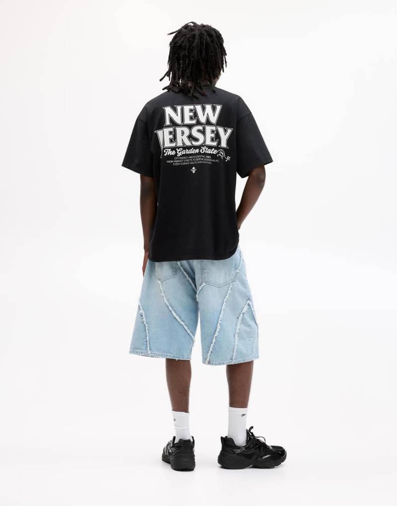 Pull & Bear - New Jersey - T-Shirt in Grau Pull & Bear - New Jersey - T-Shirt in Grau von Pull & Bear