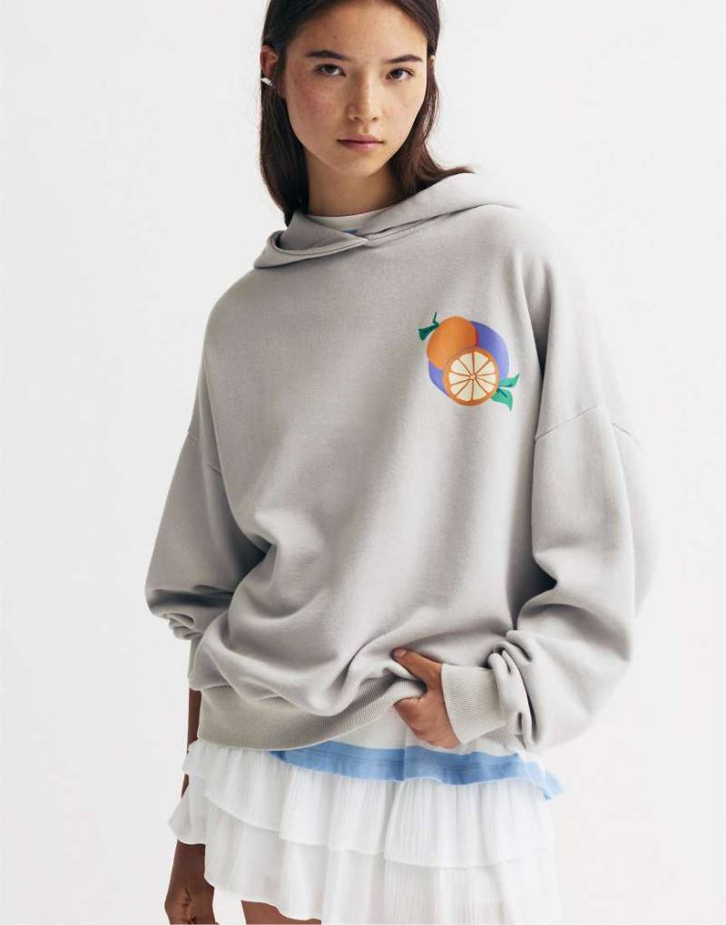 Pull & Bear - Orange Blossom - Sweatshirt in Grau von Pull & Bear