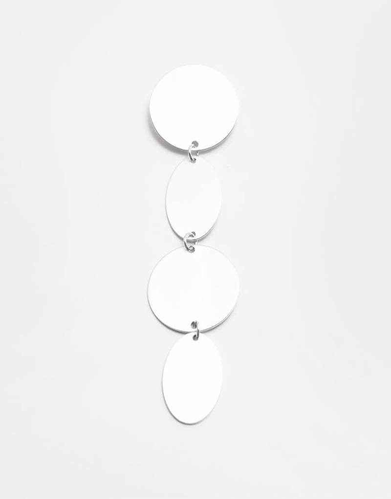 Pull & Bear - Ovale Ohrhänger in Silberoptik von Pull & Bear