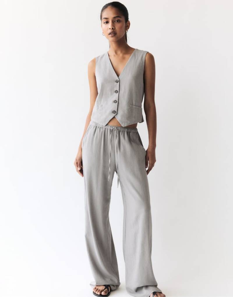 Pull & Bear - Rustikale Jogginghose in Taupe-Grau von Pull & Bear