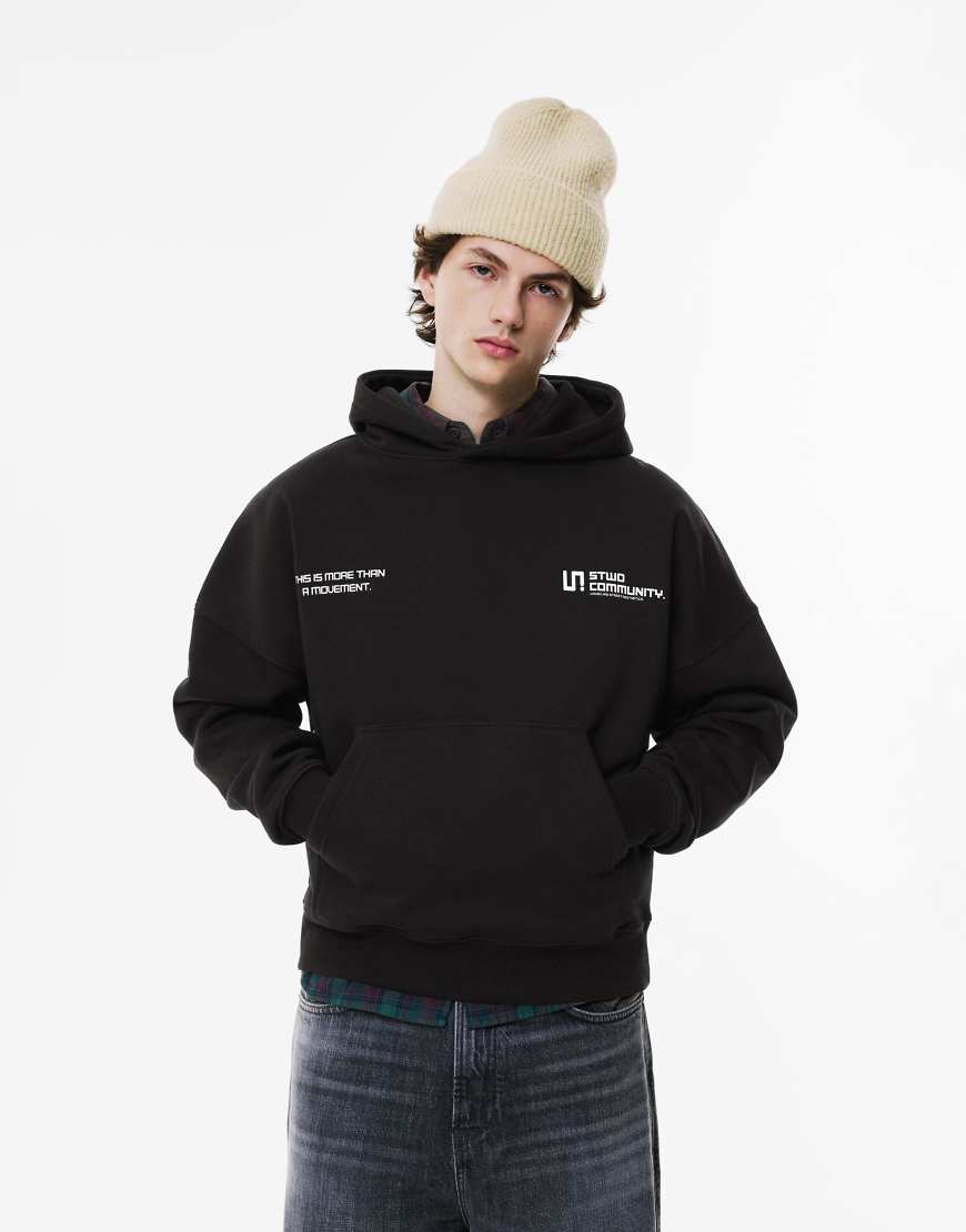 Pull & Bear - STWD - Kapuzenpullover in Schwarz von Pull & Bear