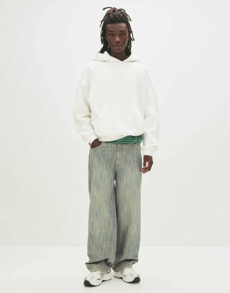 Pull & Bear - STWD - Kapuzenpullover in Wollweiß von Pull & Bear