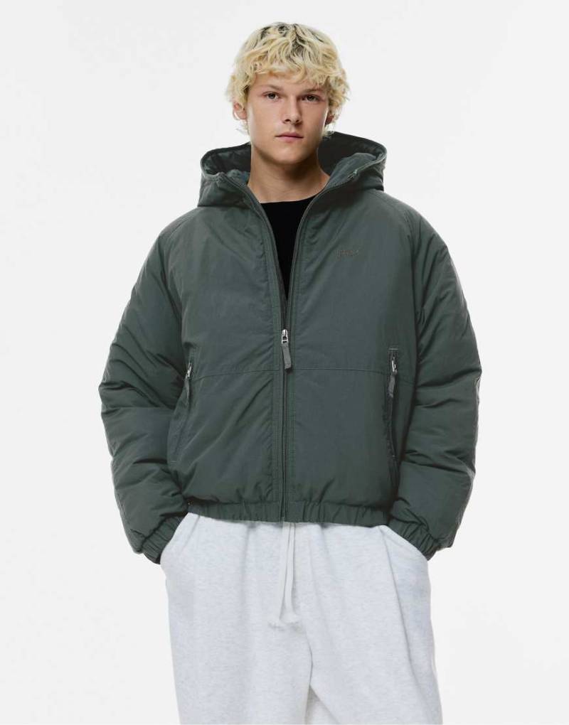 Pull & Bear - STWD - Regenjacke aus Ripstop in Grün von Pull & Bear