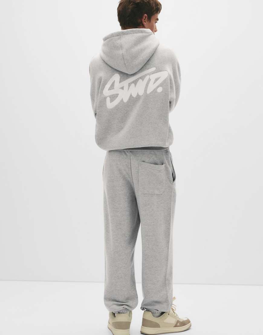 Pull & Bear - STWD - Trainingshose in Grau meliert von Pull & Bear