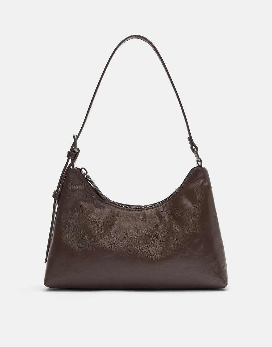 Pull & Bear - Schultertasche in Braun mit Schnallen-Brown Pull & Bear - Schultertasche in Braun mit Schnallen-Brown von Pull & Bear