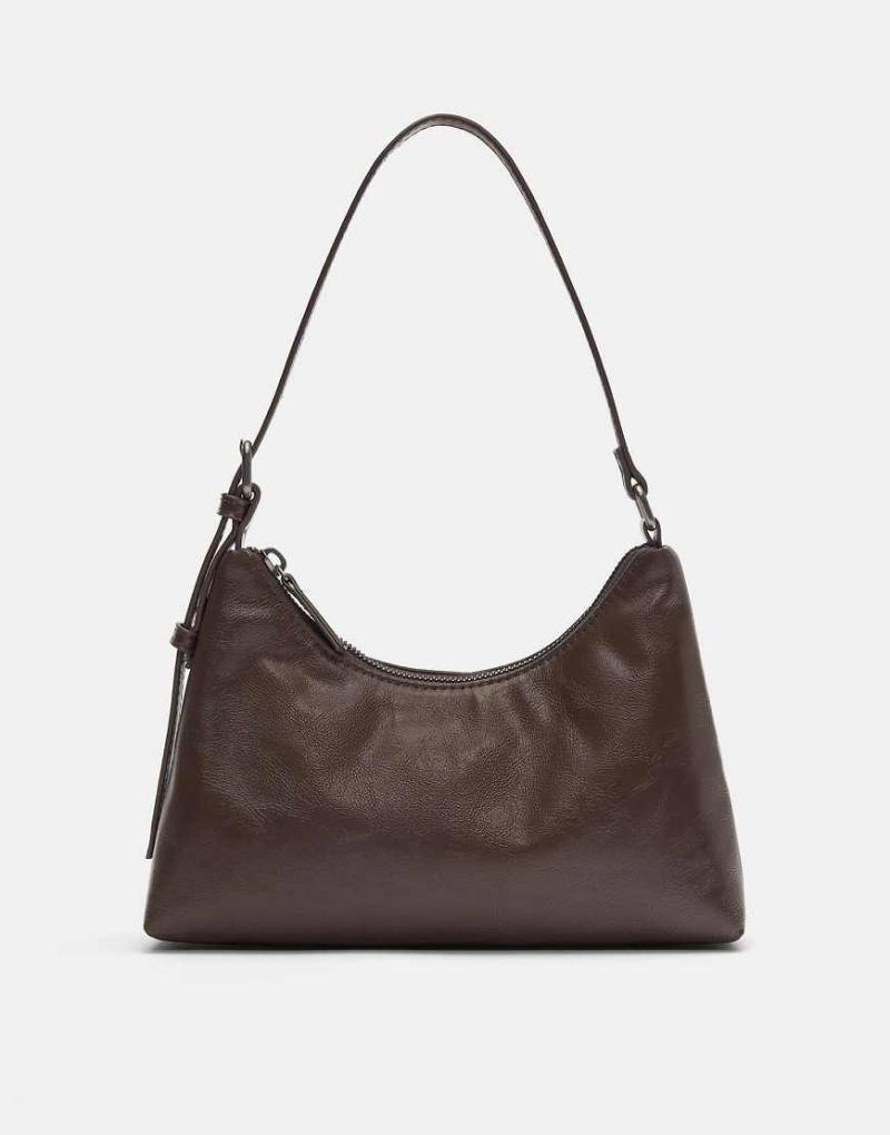 Pull & Bear - Schultertasche in Braun mit Schnallen-Brown Pull & Bear - Schultertasche in Braun mit Schnallen-Brown von Pull & Bear