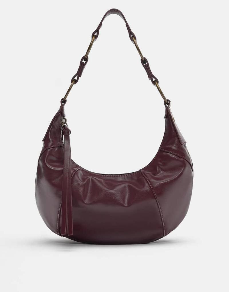 Pull & Bear - Schultertasche in Burgunderrot von Pull & Bear