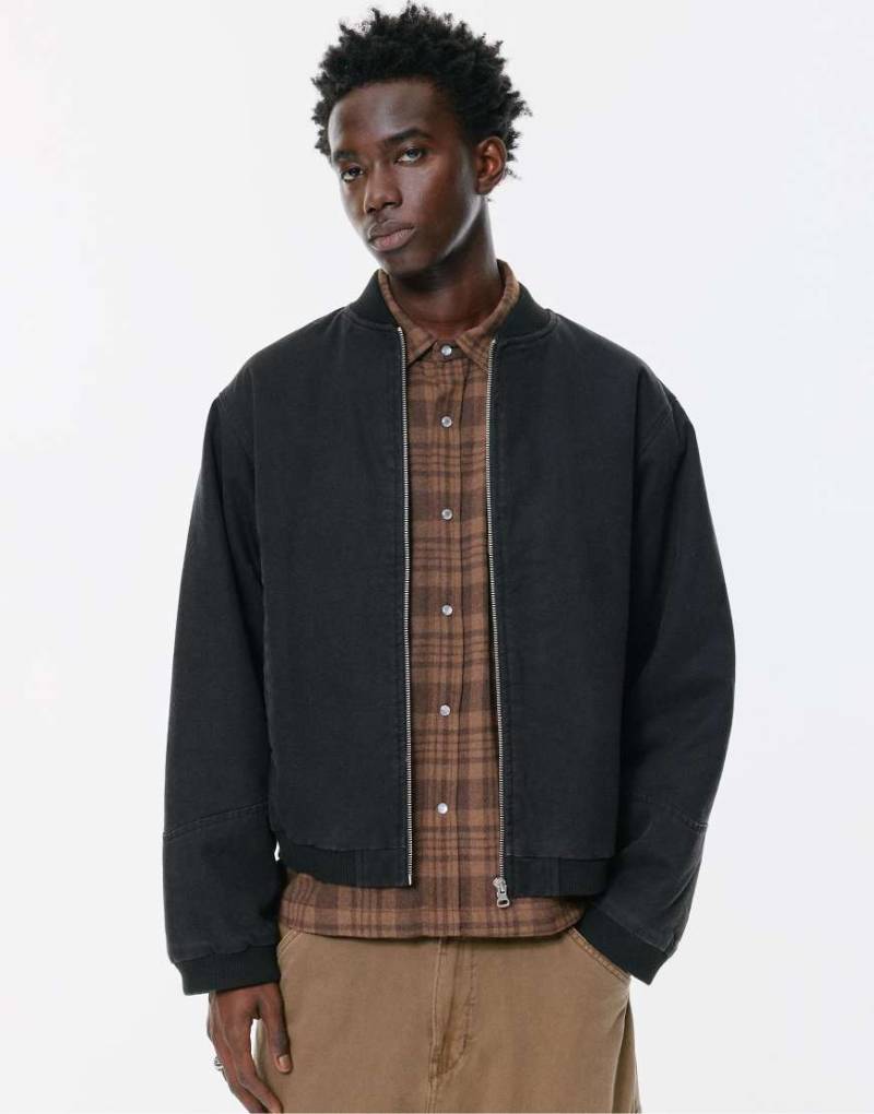 Pull & Bear - Schwarze Bomberjacke von Pull & Bear