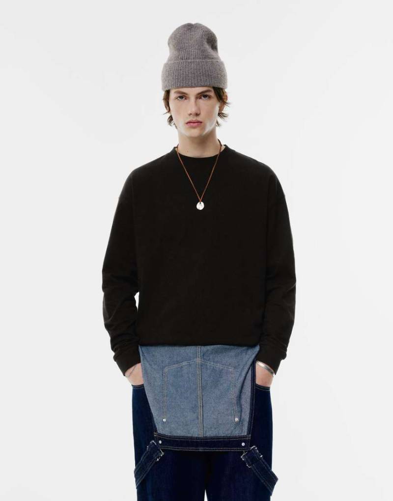 Pull & Bear - Schwarzes, langärmliges Shirt von Pull & Bear