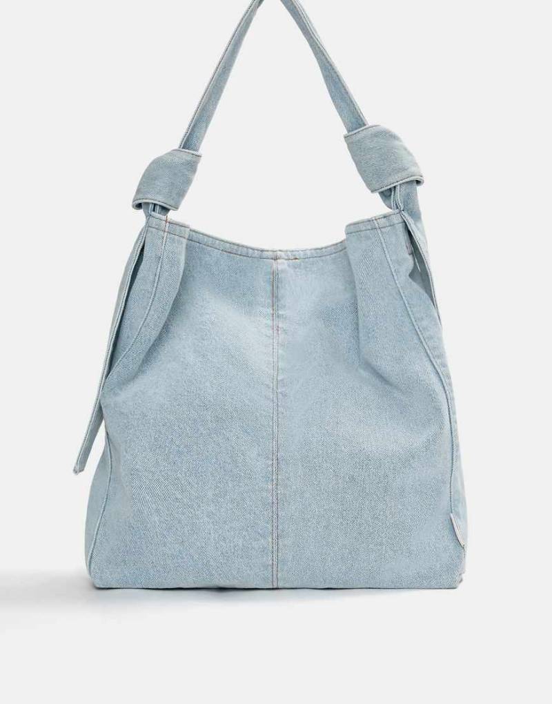 Pull & Bear - Shopper-Tasche aus Jeansstoff in Blau von Pull & Bear