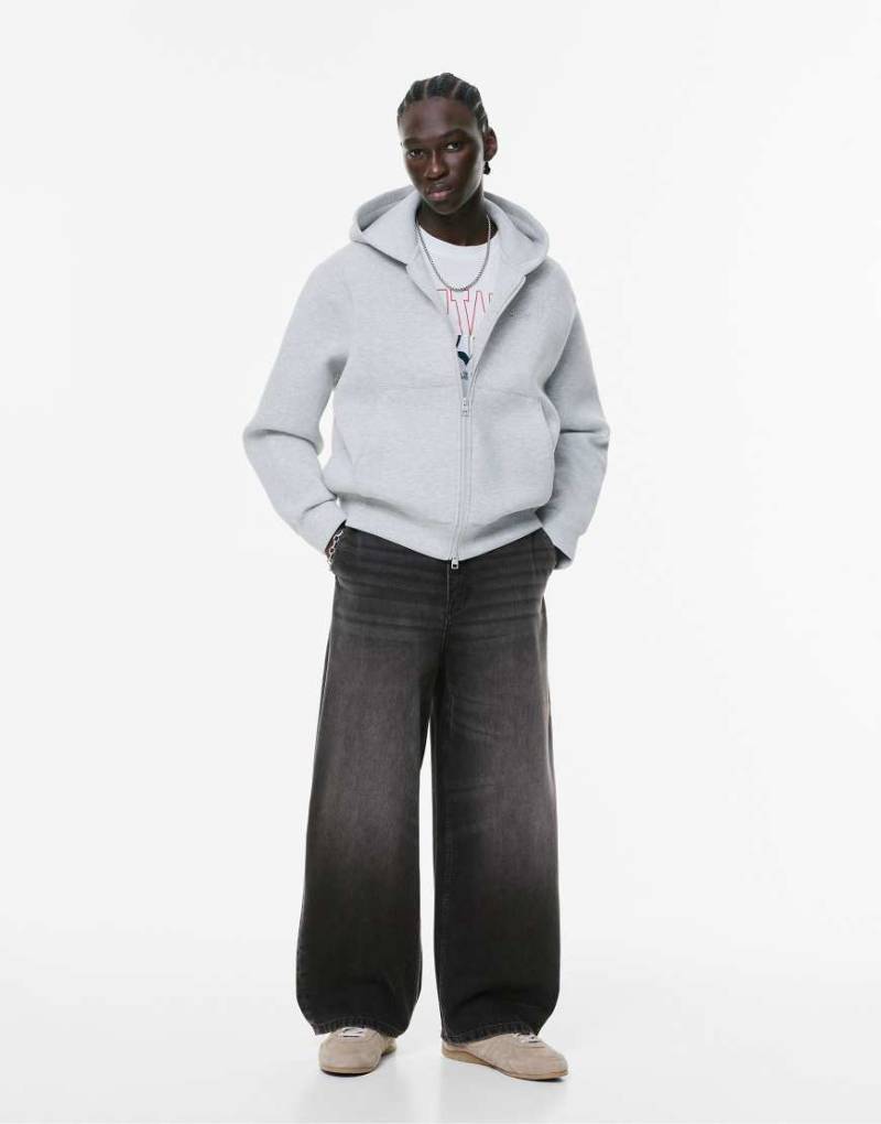 Pull & Bear - Skater-Jeans in verblasstem Schwarz-Grau von Pull & Bear