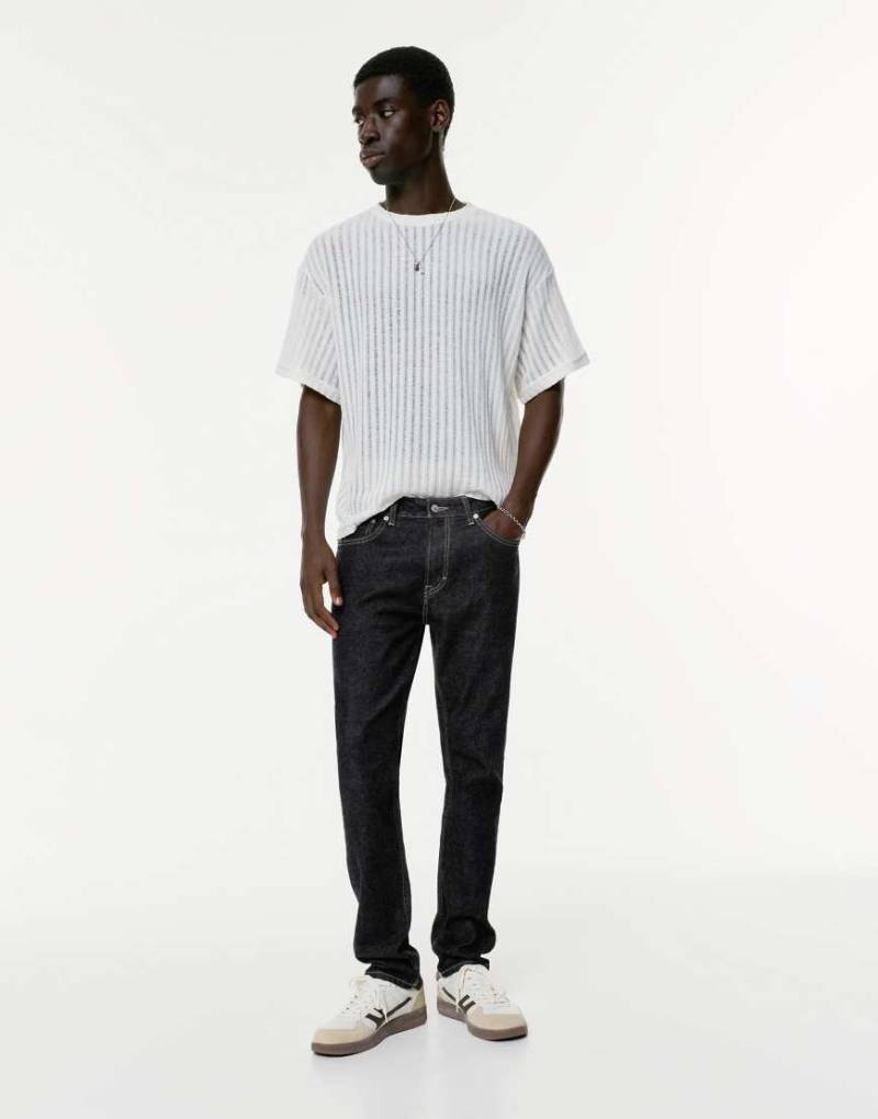 Pull & Bear - Slim Fit Jeans in Marineblau von Pull & Bear