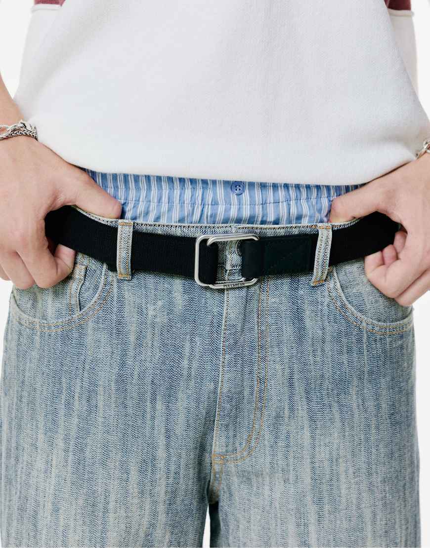 Pull & Bear - Stretch-Gürtel in Schwarz von Pull & Bear