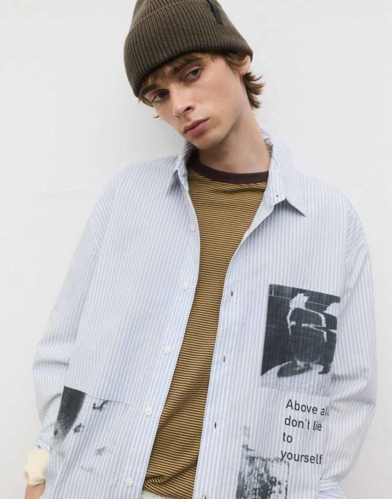 Pull & Bear - Strickmütze in Braun mit Etikett-Brown von Pull & Bear