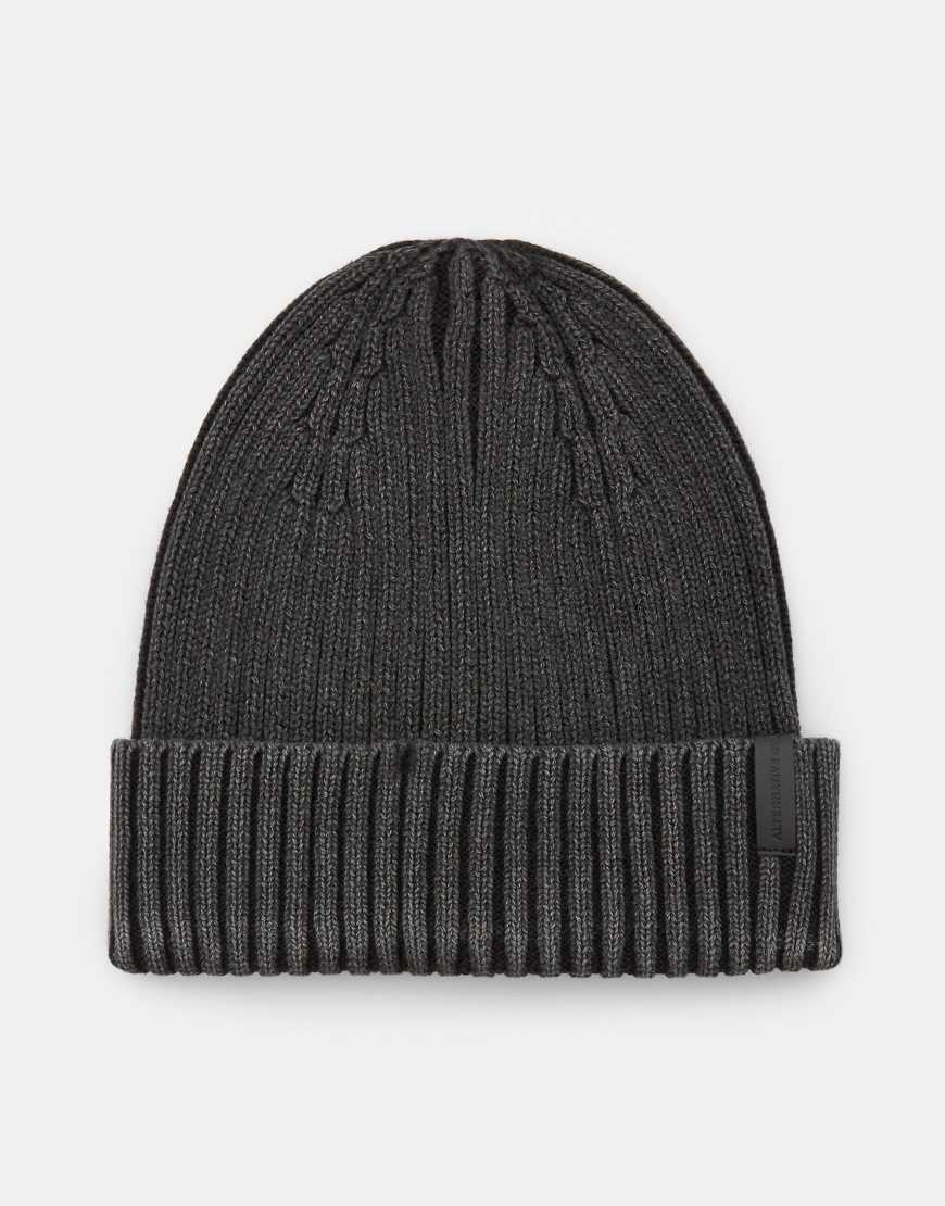Pull & Bear - Strickmütze in Schwarz mit verwaschenem Finish von Pull & Bear
