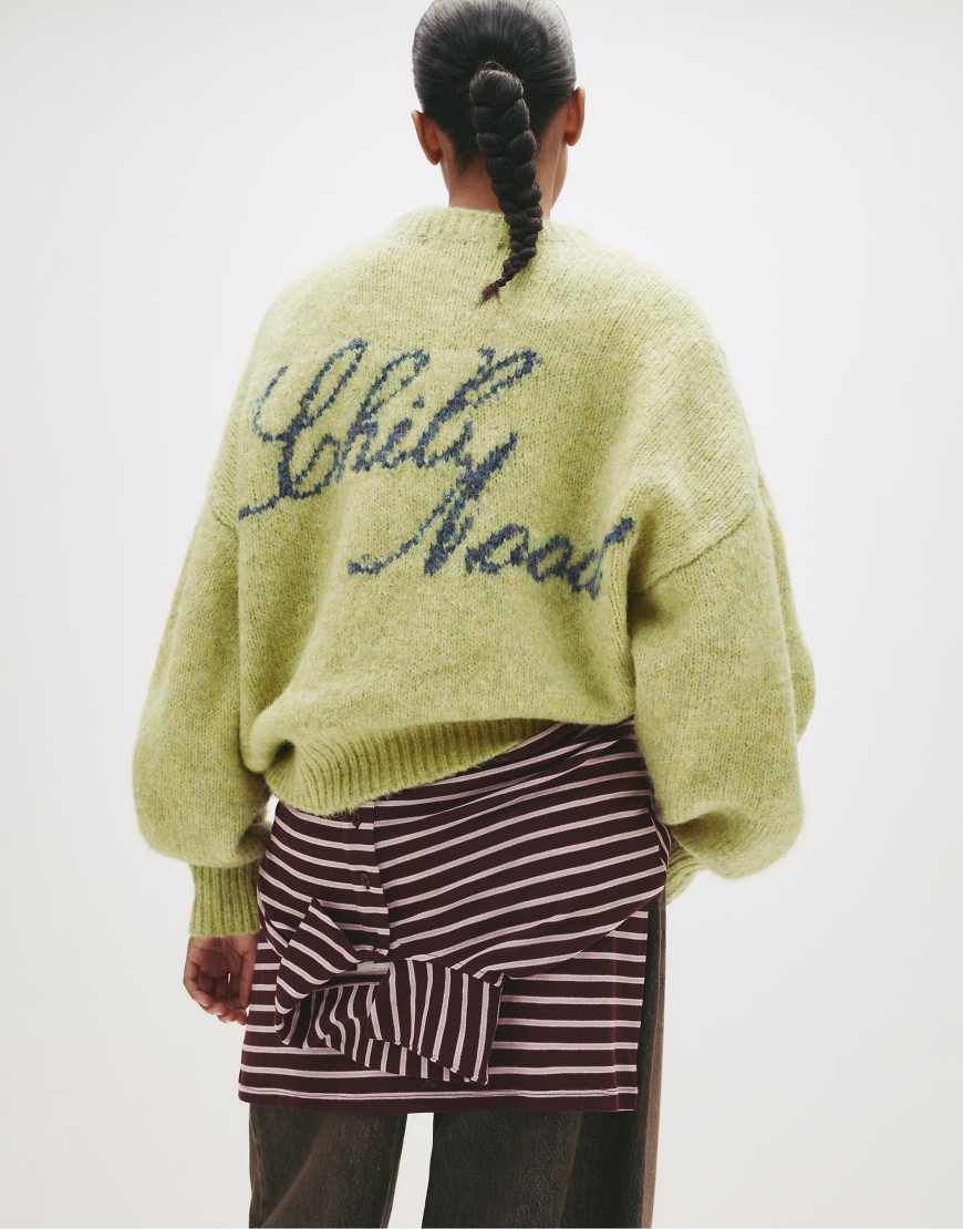 Pull & Bear - Strickpullover aus gezwirntem Garn in Limettengrün Pull & Bear - Strickpullover aus gezwirntem Garn in Limettengrün von Pull & Bear