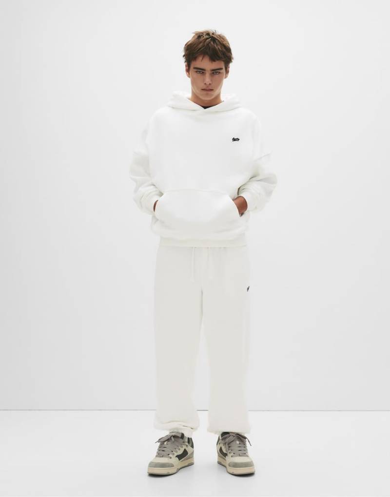 Pull & Bear - Stwd - Jogginghose in Wollweiß von Pull & Bear