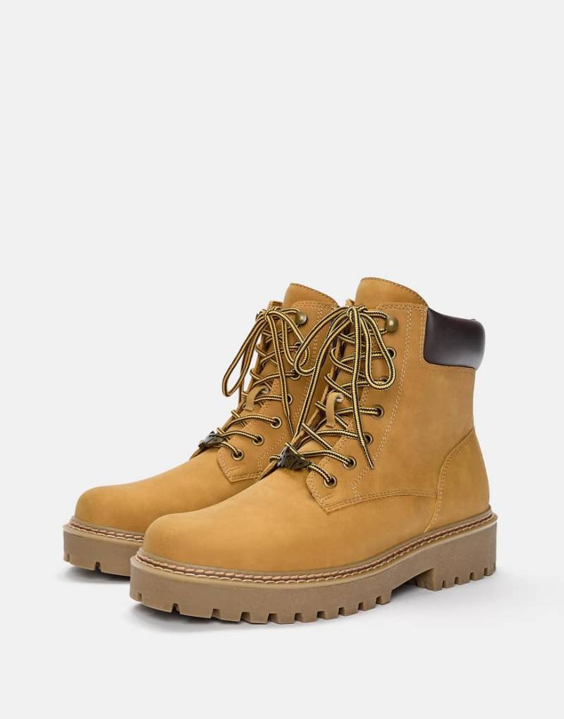 Pull & Bear - Stwd - Schnürstiefel in Senfgelb von Pull & Bear