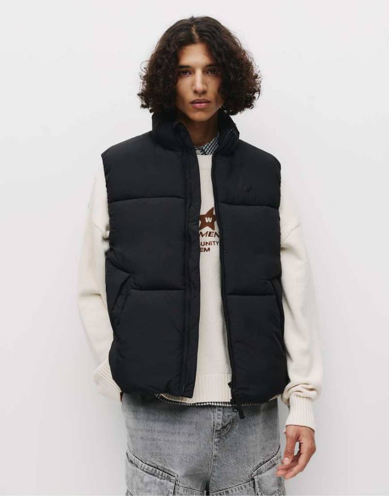 Pull & Bear - Stwd - Steppweste in Schwarz von Pull & Bear