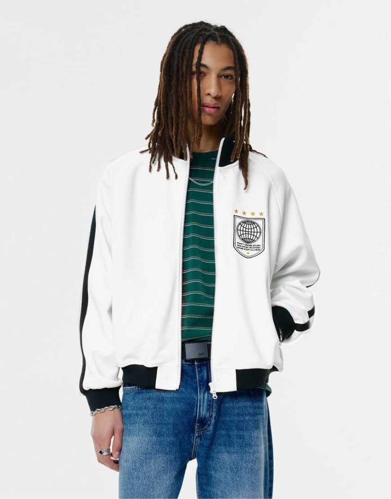 Pull & Bear - Stwd - Studiojacke in Wollweiß von Pull & Bear
