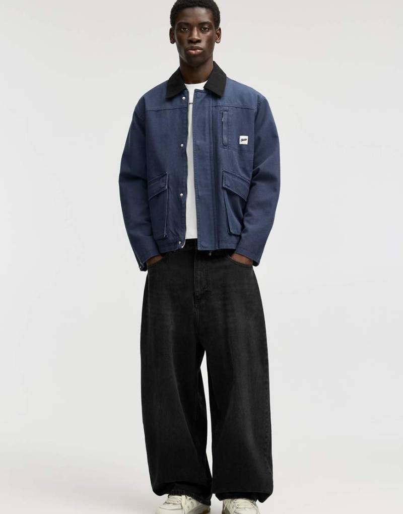 Pull & Bear - Superweite Jeans in Schwarz von Pull & Bear