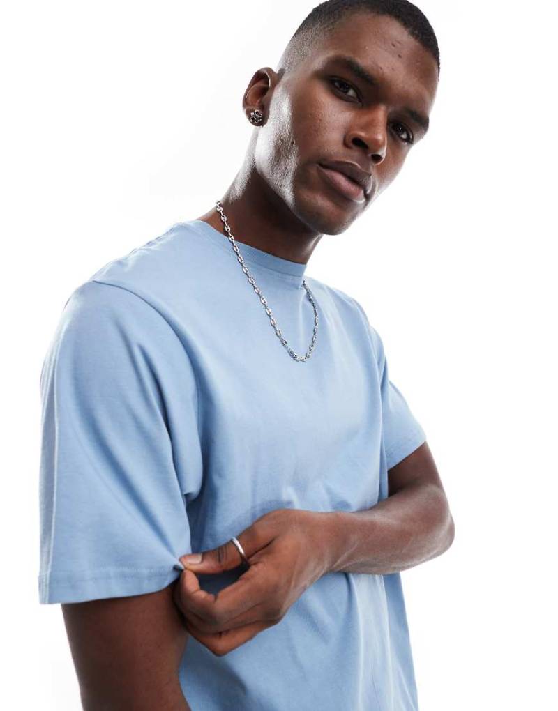 Pull & Bear - T-Shirt in Blau mit regulärer Passform von Pull & Bear