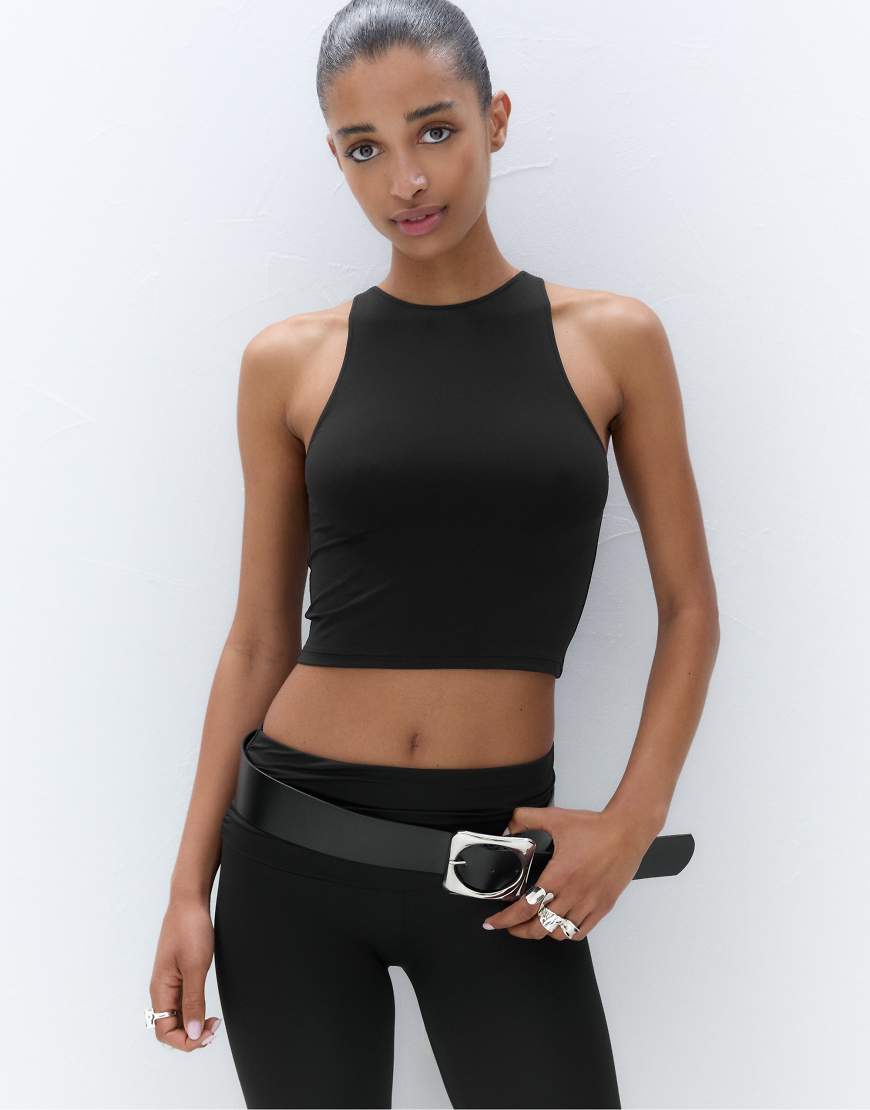 Pull & Bear - Trägertop aus Polyamid in Schwarz Pull & Bear - Trägertop aus Polyamid in Schwarz von Pull & Bear