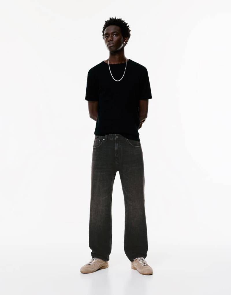 Pull & Bear - Vintage-Jeans in Schwarz mit geradem Bein von Pull & Bear