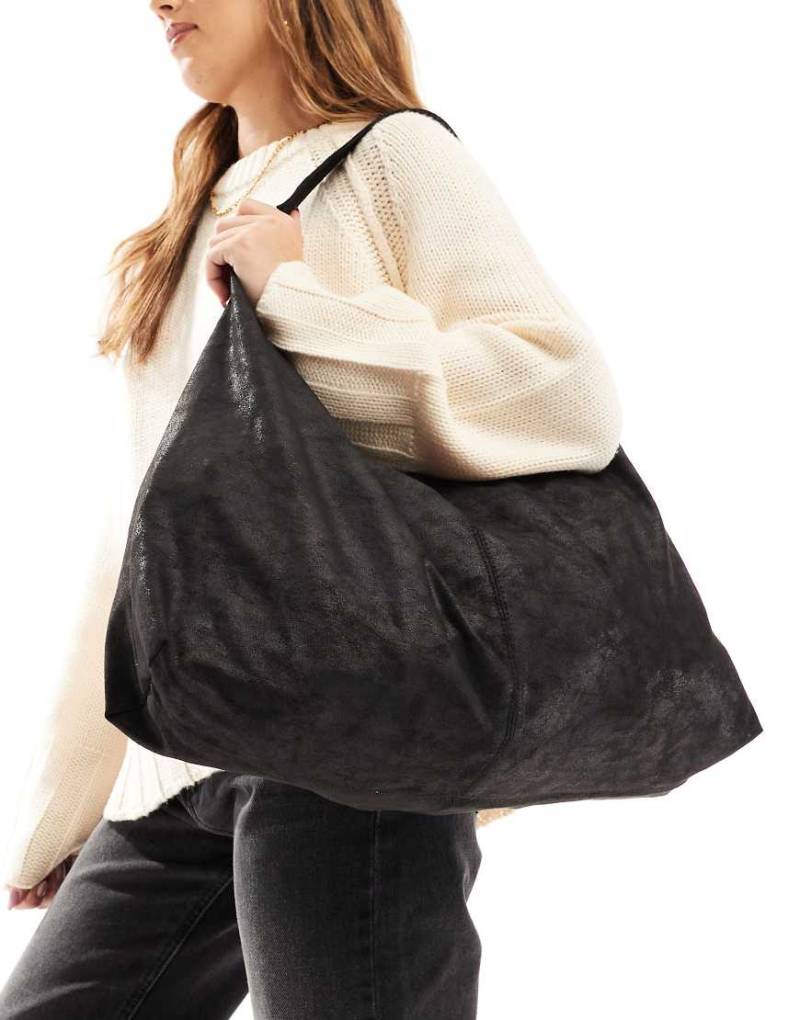 Pull & Bear - Weiche Oversize-Tasche in Schwarz von Pull & Bear