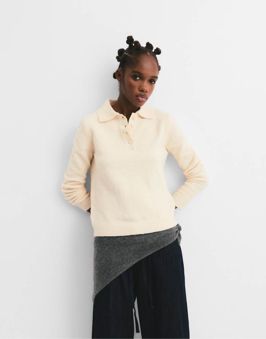Pull & Bear - Weicher Pullover in Beige-Neutral Pull & Bear - Weicher Pullover in Beige-Neutral von Pull & Bear