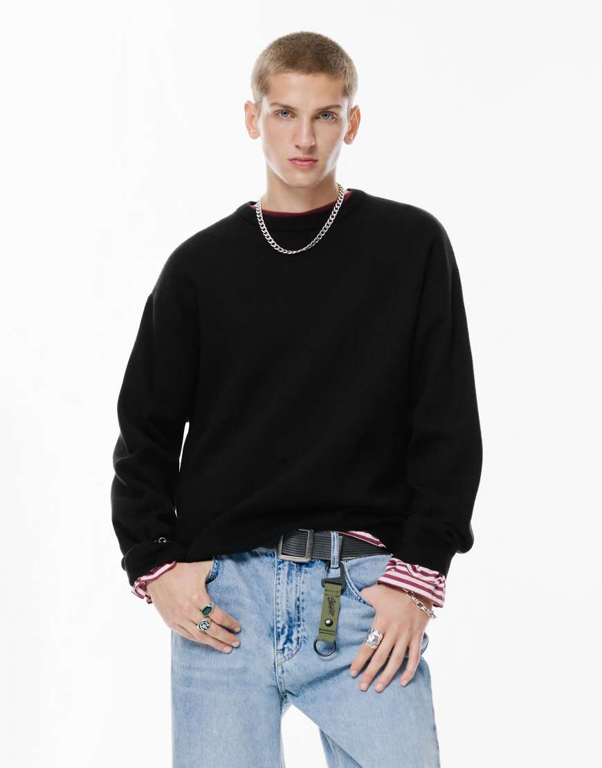Pull & Bear - Weicher Strickpullover in Schwarz von Pull & Bear