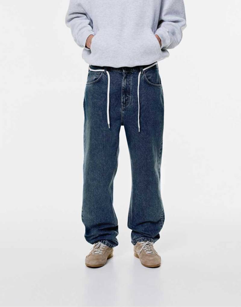 Pull & Bear - Weite Jeans in Lavendelblau von Pull & Bear