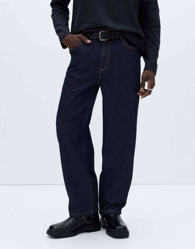 Pull & Bear - Weite Jeans in Marineblau von Pull & Bear