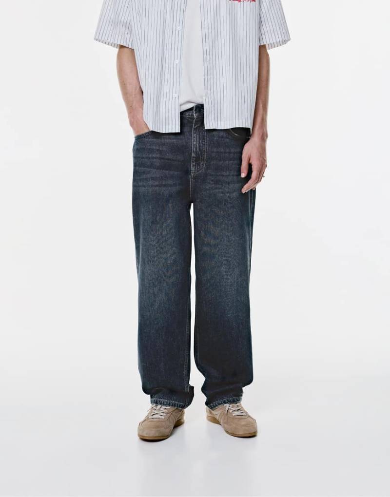 Pull & Bear - Weite Jeans in Pastellblau von Pull & Bear