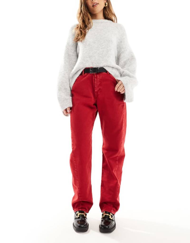 Pull & Bear - Weite Jeans in Rot von Pull & Bear