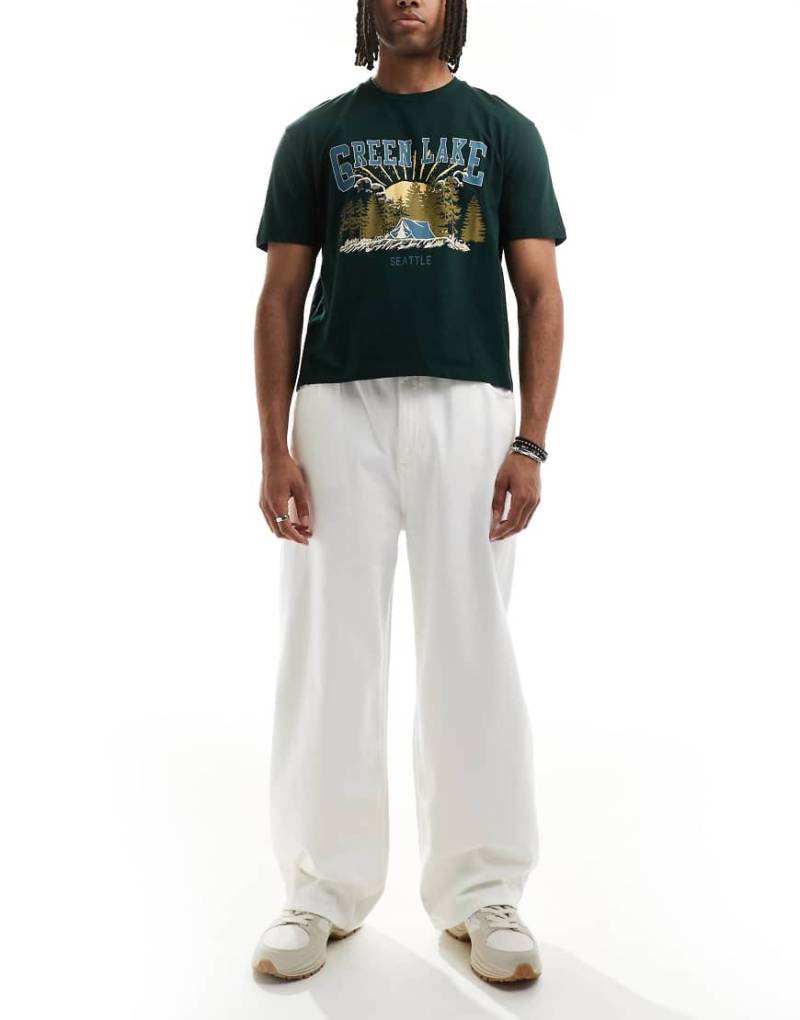 Pull & Bear - Weite Schlupfjeans in Ecru-Weiß von Pull & Bear