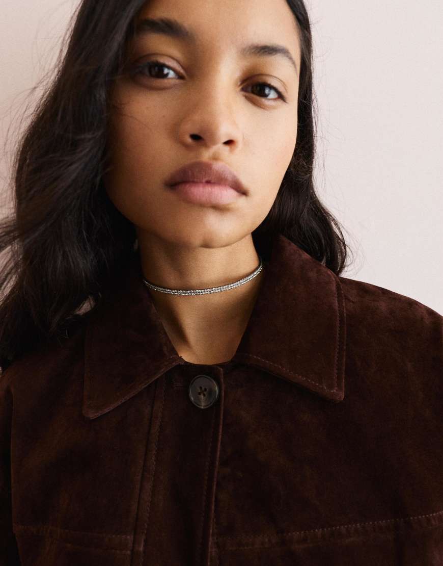 Pull & Bear - Zarte Choker-Halskette in Schwarz mit Strassbesatz von Pull & Bear